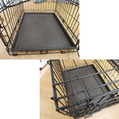 ペットケージ トレー付き 幅45㎝×奥行60㎝×高さ49㎝ Sサイズ 小型犬用 ゲージ ペットサークル 西岡店の画像