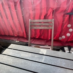 バーベキュー用テーブルセットの画像