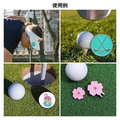 ゴルフマーカー ハットクリップ 2個セット ゴルフ グリーンマーカー 台座 マグネット 軽量 メンズ レディース おしゃれ かわいい ギフト コンペ 景品 ゴルフ用品の画像