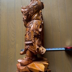 三国志、関羽、木彫り、の画像