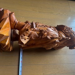 三国志、関羽、木彫り、の画像