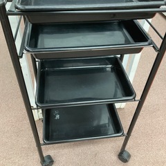 【数量限定】【早い者勝ち】キャスター付きワゴンブラックの画像