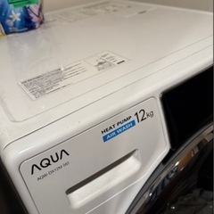 11/24迄 12kg　AQUA ドラム式 洗濯機 AQW-DX12M 2021年の画像