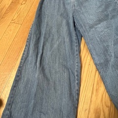 ワイドパンツ ジーパン 細見え の画像
