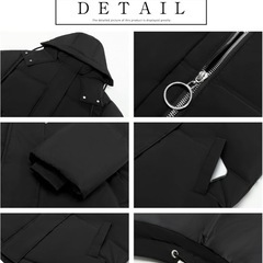 レディース ダウンジャケット コート 中綿ジャケット フード付きゆったり韓国風の画像