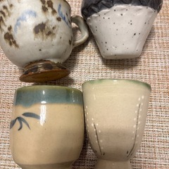 コップ、皿　食器16点セット（有田焼、益子焼、笠間焼含む）の画像