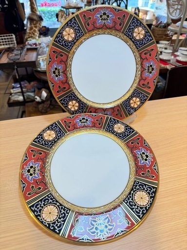 A7153【ノリタケ】シルクウインド 大皿 27cm プレート 2枚