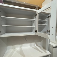 配達可【食器棚】【白】クリーニング済み【管理番号1117】野の画像