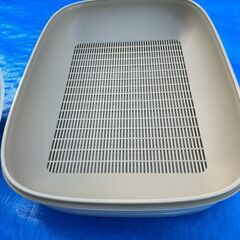 🐱猫用トイレ✨お手入れしやすい二重構造タイプ🎶の画像