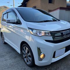 27年式EKカスタムTeアシスト☆ICターボ☆衝突軽減ブレーキ☆社外ナビ☆BTオーディオ☆フルセグTV☆エンジンスターター車検10年1月の画像