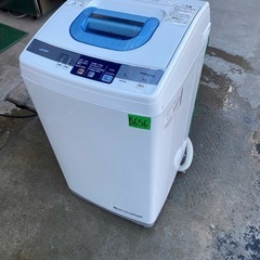 NO B656🌈福岡市内配送設置無料✨🌈日立 HITACHI 全自動洗濯機（5.0kg） 白い約束 ピュアホワイト NW-5MR-Wの画像