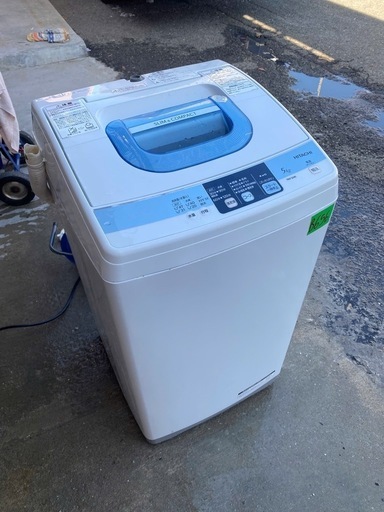 NO B656?福岡市内配送設置無料✨?日立 HITACHI 全自動洗濯機（5.0kg） 白い約束 ピュアホワイト NW-5MR-W