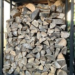完売　よく燃えます！薪ストーブにいかがでしょう　シンジュ　大割の画像