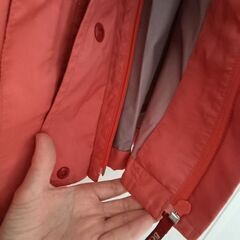 レインコート レディースLサイズ サーモンピンクの画像