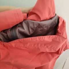 レインコート レディースLサイズ サーモンピンクの画像