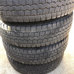 155 80 14　ダンロップスタッドレスバリ山ホイール付きの画像