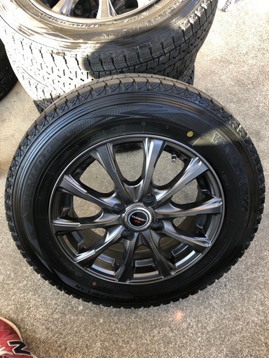 155 80 14　ダンロップスタッドレスバリ山ホイール付き