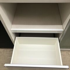 【ジャングルジャングルサカイ石津店】松田家具 マツダ家具  スライド式食器棚　レンジボード キッチンボード 食器棚 レンジ台 120cm モイス加工　高級家具　クリーニング済 堺市 石津の画像