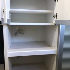 【ジャングルジャングルサカイ石津店】松田家具 マツダ家具  スライド式食器棚　レンジボード キッチンボード 食器棚 レンジ台 120cm モイス加工　高級家具　クリーニング済 堺市 石津の画像