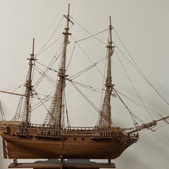 木製 大型帆船 の画像