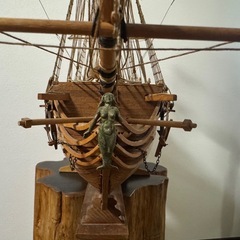 木製 大型帆船 の画像