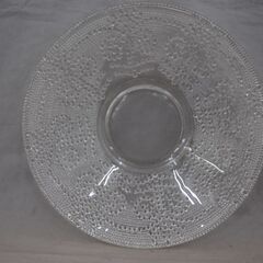 [1730] ガラス製 大皿 1枚 小皿 5枚 フォーク 5本セット ビーズ模様の画像