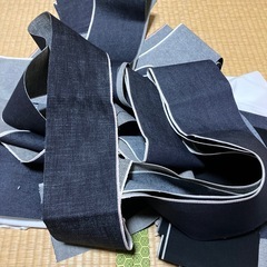 デニム生地　ハギレの画像