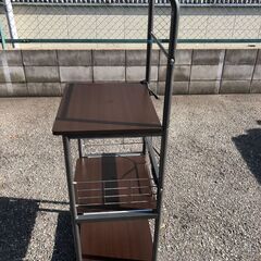 JM20444K) キッチンラック＜幅：約49cm 高さ：約136cm 奥行：約42cm＞中古品【取りに来られる方限定】　 の画像