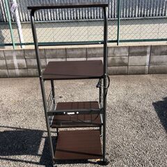 JM20444K) キッチンラック＜幅：約49cm 高さ：約136cm 奥行：約42cm＞中古品【取りに来られる方限定】　 の画像
