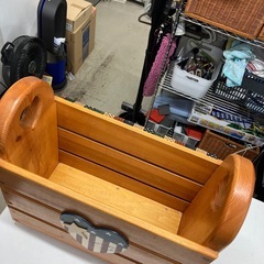 ロ2511-400 アメリカンカントリー調　収納ボックス　つながるハート　キズ汚れ有りの画像