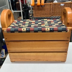 ロ2511-400 アメリカンカントリー調　収納ボックス　つながるハート　キズ汚れ有りの画像