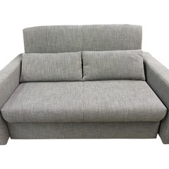 NO.2634 IDC大塚家具 ソファベッド ML3-21 グレー クッション付き 家具 中古の画像