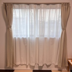 日本製カーテン+レースカーテンの画像