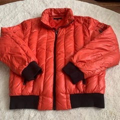美品　トミーヒルフィガー メンズ ダウンジャケット オレンジ Mサイズの画像