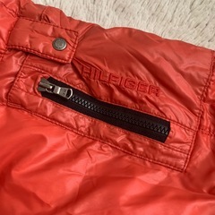 美品　トミーヒルフィガー メンズ ダウンジャケット オレンジ Mサイズの画像