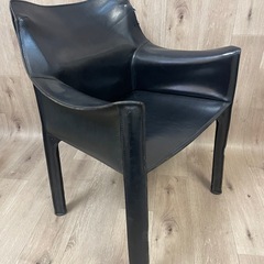 【引取限定】Cassina カッシーナ413CAB アームチェア　中古品　破れありの画像