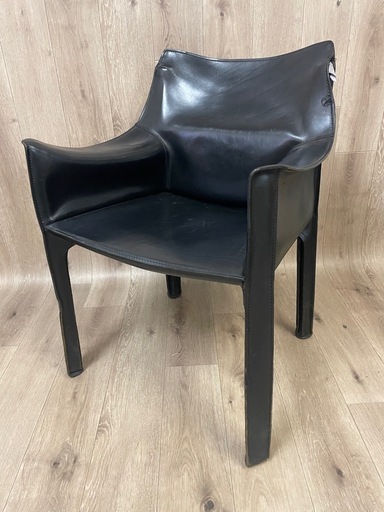 【引取限定】Cassina カッシーナ413CAB アームチェア　中古品　破れあり