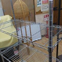 ① スチールラック 5段 幅74×奥34×高151㎝ 収納棚 シェルフ メタルラック アルミラック　西岡店の画像