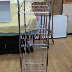 ① スチールラック 5段 幅74×奥34×高151㎝ 収納棚 シェルフ メタルラック アルミラック　西岡店の画像