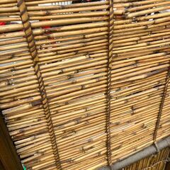 竹細工 古民家 昭和レトロデザイン 間仕切り 仕切り パーテーション 目隠し 店舗 和食店等の画像
