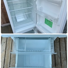 【洗浄クリーニング済】2021年 2ドア冷凍冷蔵庫 156ℓ ヤマダホールディングス(ヤマダ電機)YRZ-F15G1【現金 PayPayお支払い出来ます】の画像