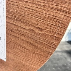 円形木製ダイニングテーブルチェア4脚セットの画像