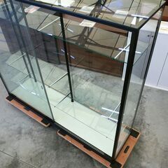 ≪zyt2579ジ≫ 大型ガラスケース コレクションケース 幅181cm 高さ160cm ガラス棚3段 W1810 W1800 飾り棚 業務用 中古什器/宮城県仙台市 071113-08の画像