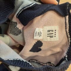 綿100％　ハート柄ペプラムワンピース　babyGap　1.5～2才さんの画像