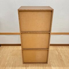 stp-3560　カラーボックス　3段　42×29×89cm　ブラウン　木目調　収納ボックス　収納ケース　収納棚　収納家具　小物収納　本棚の画像