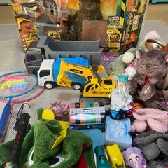 おもちゃ　まとめて　子供チャレンジ　ぬいぐるみ　働く車の画像