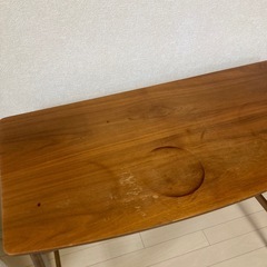 ウォルナットデスク　机　天然木の画像