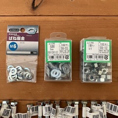 ボルトナット　六角ナット　丸座金　ばね座金　未使用保管品   ユニクロ　DIYの画像