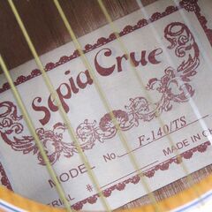 札幌市清田区 Sepia Crue F-140/TS アコースティックギター セピアクルー ソフトケース/DVD/メンテンナス品付属の画像