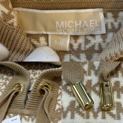 定価62,700円未使用マイケルコースMICHAEL KORSミニ MKブロックロゴ ポンチョJS360MI926オープンポンチョ ケープコート肌色系ブランドロゴS/M製品タグ中国製レディースlady's LADYS女性用婦人ウィメンズwomen’sの画像